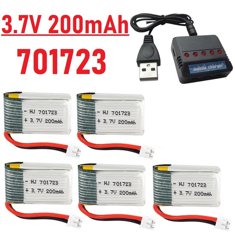 Balance Charger Rc - Ulepszona bateria 3.7V 200mAh z ładowarką