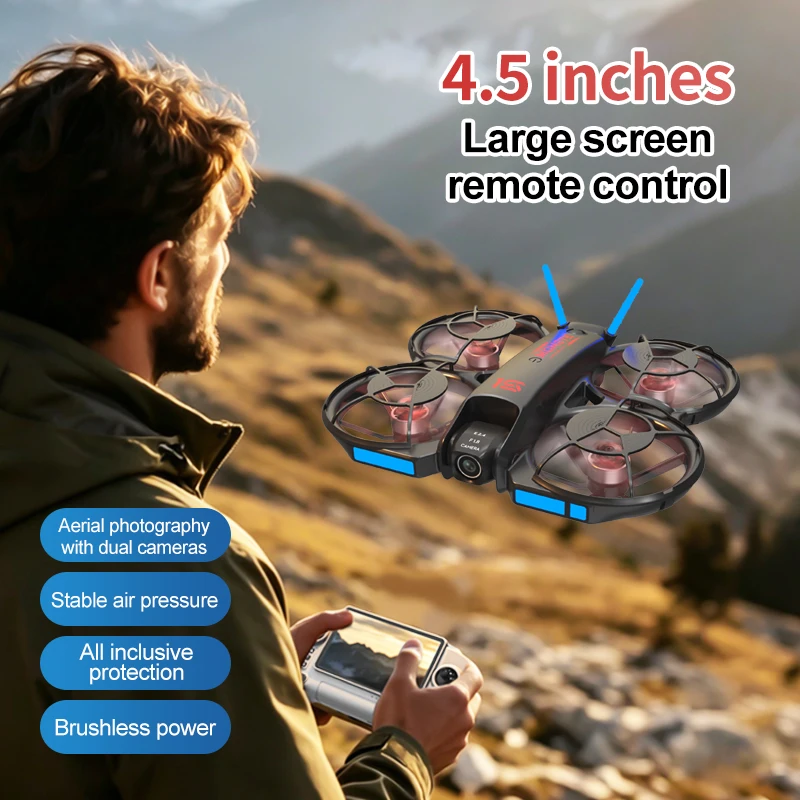 Nowy dron M15 FPV z ekranem, b – Brushed Drone Motor recenzja i cena